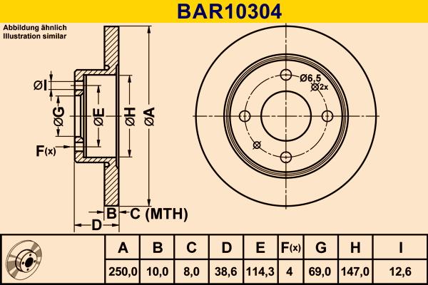 Barum BAR10304 - Тормозной диск autospares.lv