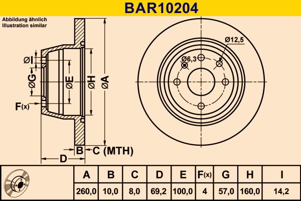 Barum BAR10204 - Тормозной диск autospares.lv