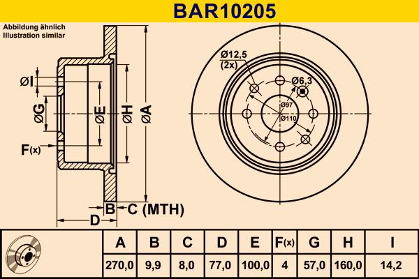 Barum BAR10205 - Тормозной диск autospares.lv