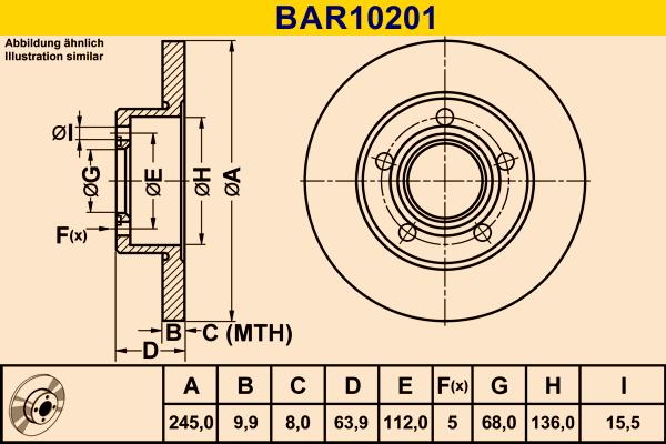 Barum BAR10201 - Тормозной диск autospares.lv