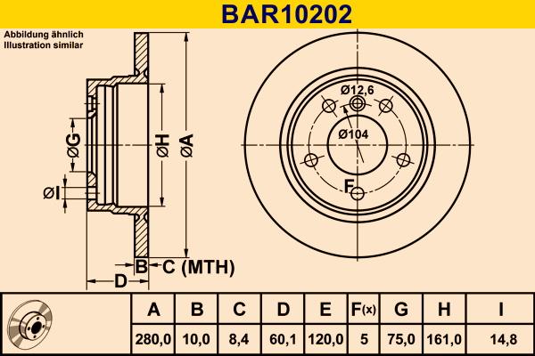 Barum BAR10202 - Тормозной диск autospares.lv