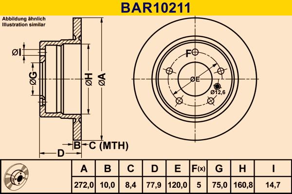 Barum BAR10211 - Тормозной диск autospares.lv