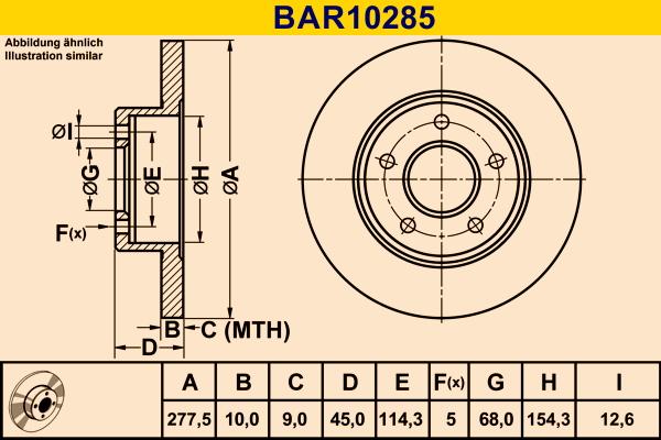 Barum BAR10285 - Тормозной диск autospares.lv