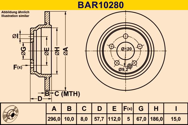 Barum BAR10280 - Тормозной диск autospares.lv