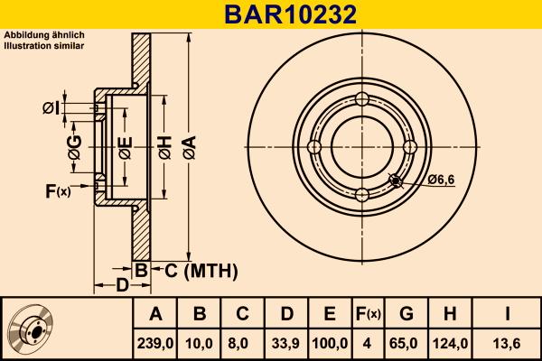 Barum BAR10232 - Тормозной диск autospares.lv