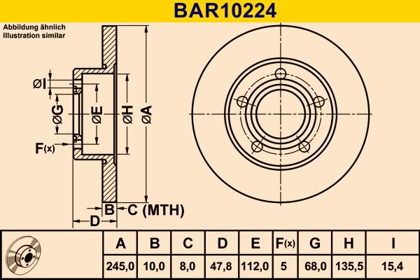 Barum BAR10224 - Тормозной диск autospares.lv