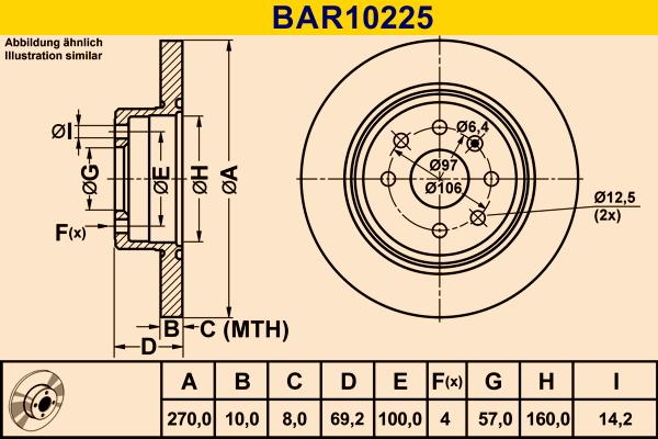 Barum BAR10225 - Тормозной диск autospares.lv