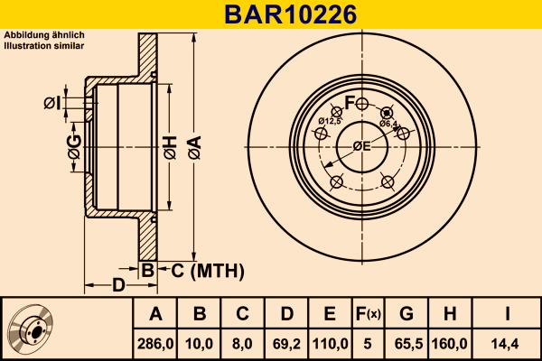 Barum BAR10226 - Тормозной диск autospares.lv
