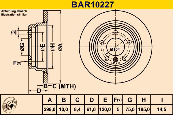 Barum BAR10227 - Тормозной диск autospares.lv