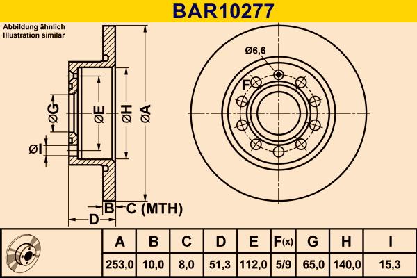 Barum BAR10277 - Тормозной диск autospares.lv