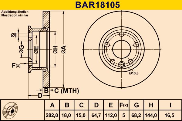 Barum BAR18105 - Тормозной диск autospares.lv