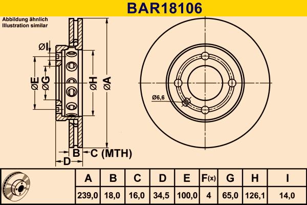 Barum BAR18106 - Тормозной диск autospares.lv