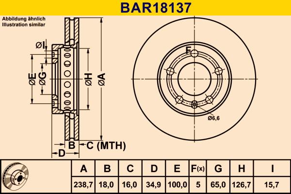 Barum BAR18137 - Тормозной диск autospares.lv