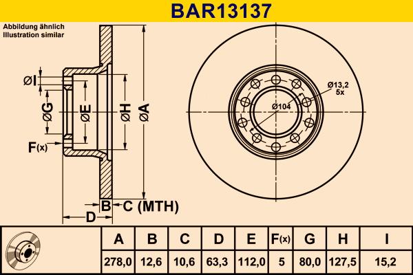 Barum BAR13137 - Тормозной диск autospares.lv