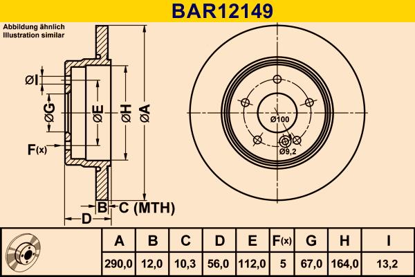 Barum BAR12149 - Тормозной диск autospares.lv