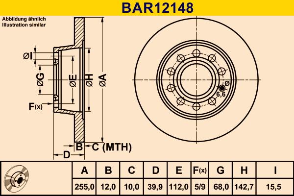Barum BAR12148 - Тормозной диск autospares.lv