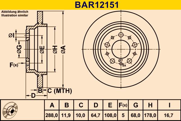 Barum BAR12151 - Тормозной диск autospares.lv