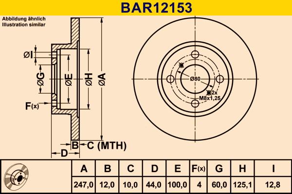 Barum BAR12153 - Тормозной диск autospares.lv