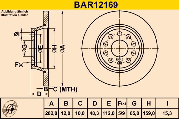 Barum BAR12169 - Тормозной диск autospares.lv