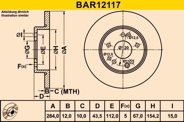 Barum BAR12117 - Тормозной диск autospares.lv