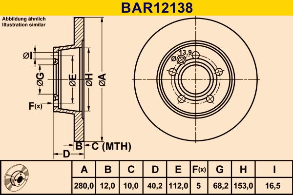 Barum BAR12138 - Тормозной диск autospares.lv