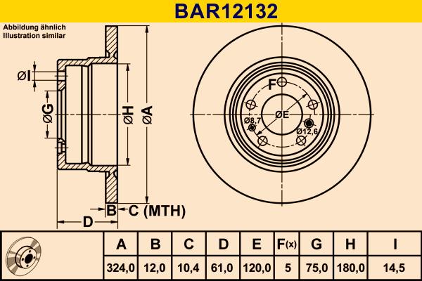 Barum BAR12132 - Тормозной диск autospares.lv