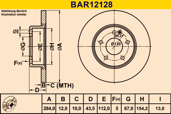 Barum BAR12128 - Тормозной диск autospares.lv