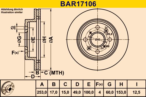 Barum BAR17106 - Тормозной диск autospares.lv