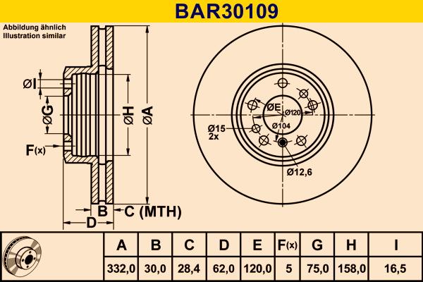 Barum BAR30109 - Тормозной диск autospares.lv