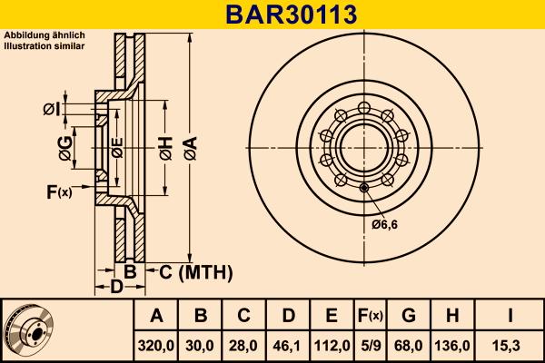 Barum BAR30113 - Тормозной диск autospares.lv