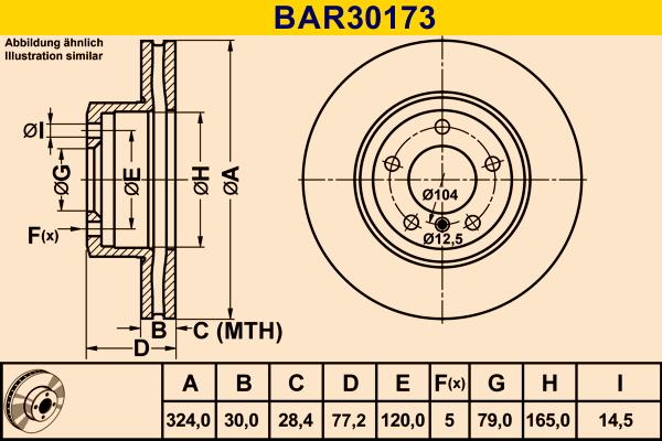 Barum BAR30173 - Тормозной диск autospares.lv