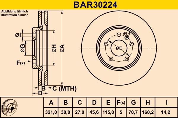 Barum BAR30224 - Тормозной диск autospares.lv