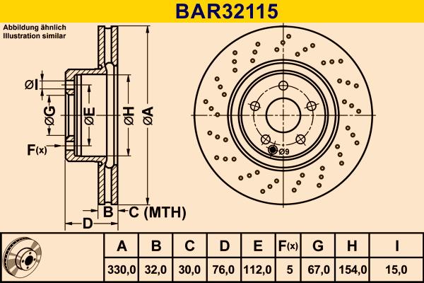 Barum BAR32115 - Тормозной диск autospares.lv