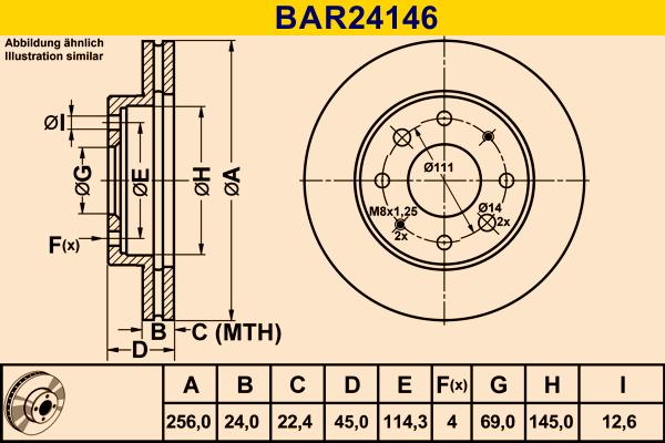 Barum BAR24146 - Тормозной диск autospares.lv