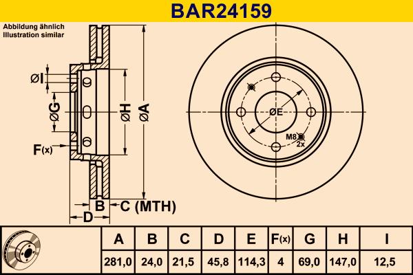 Barum BAR24159 - Тормозной диск autospares.lv