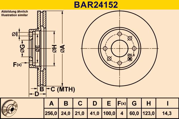 Barum BAR24152 - Тормозной диск autospares.lv