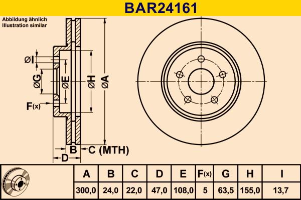 Barum BAR24161 - Тормозной диск autospares.lv