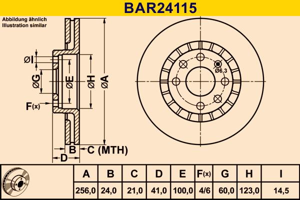 Barum BAR24115 - Тормозной диск autospares.lv