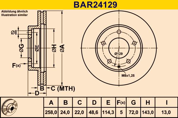 Barum BAR24129 - Тормозной диск autospares.lv