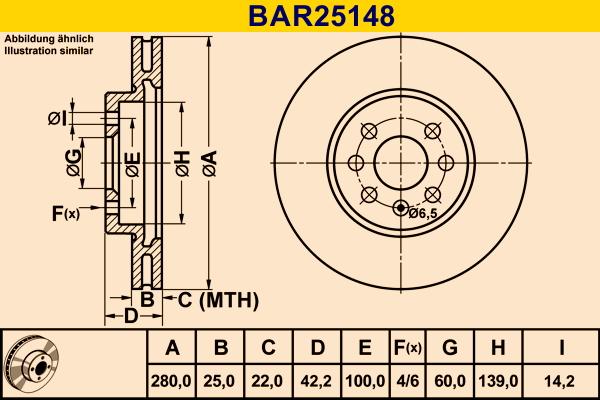 Barum BAR25148 - Тормозной диск autospares.lv