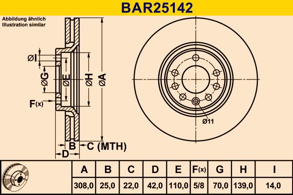 Barum BAR25142 - Тормозной диск autospares.lv