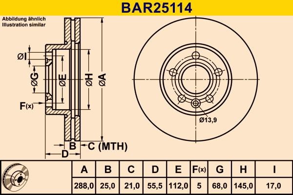 Barum BAR25114 - Тормозной диск autospares.lv