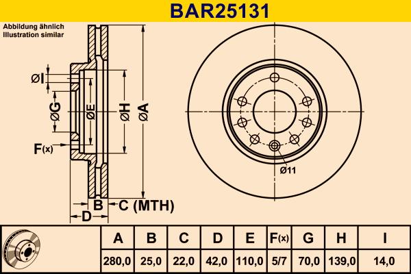 Barum BAR25131 - Тормозной диск autospares.lv