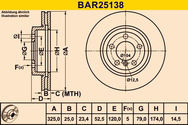 Barum BAR25138 - Тормозной диск autospares.lv