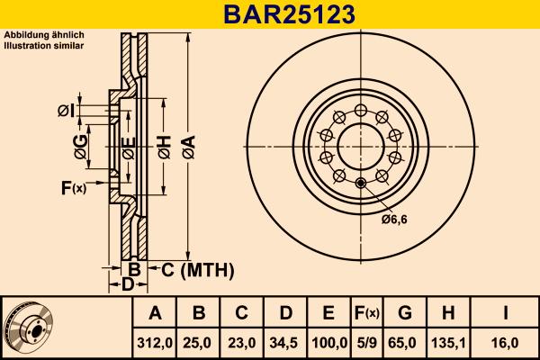 Barum BAR25123 - Тормозной диск autospares.lv