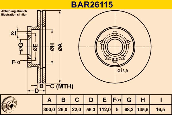 Barum BAR26115 - Тормозной диск autospares.lv