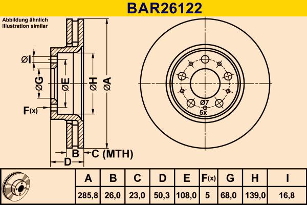 Barum BAR26122 - Тормозной диск autospares.lv