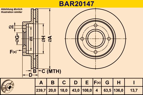 Barum BAR20147 - Тормозной диск autospares.lv