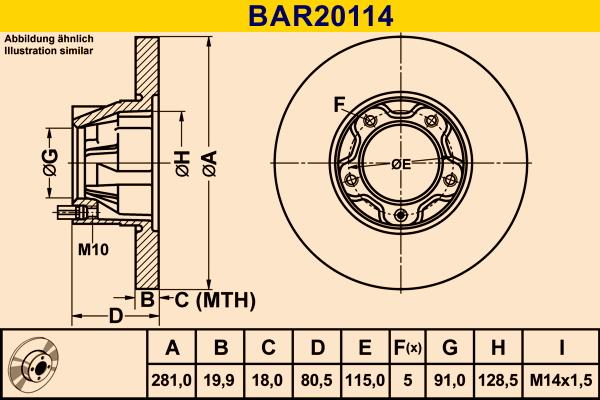 Barum BAR20114 - Тормозной диск autospares.lv