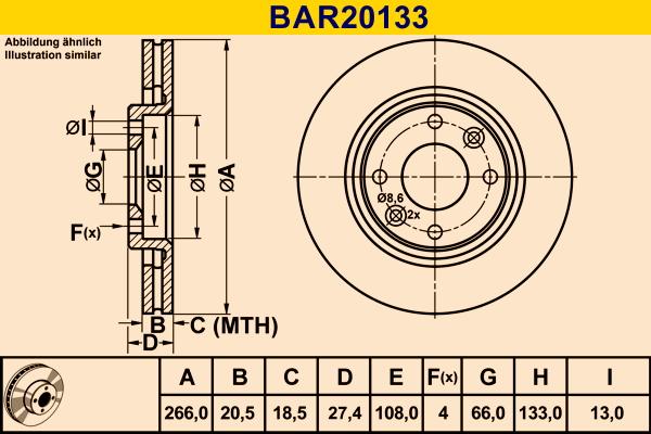 Barum BAR20133 - Тормозной диск autospares.lv